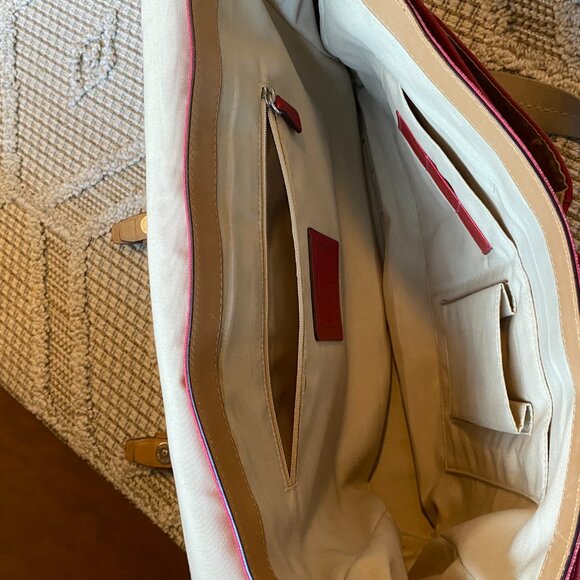 Coach Signature Canvas Leather Trim Voyager Messenger Crossbody Bag VTG - Picture 11 of 13